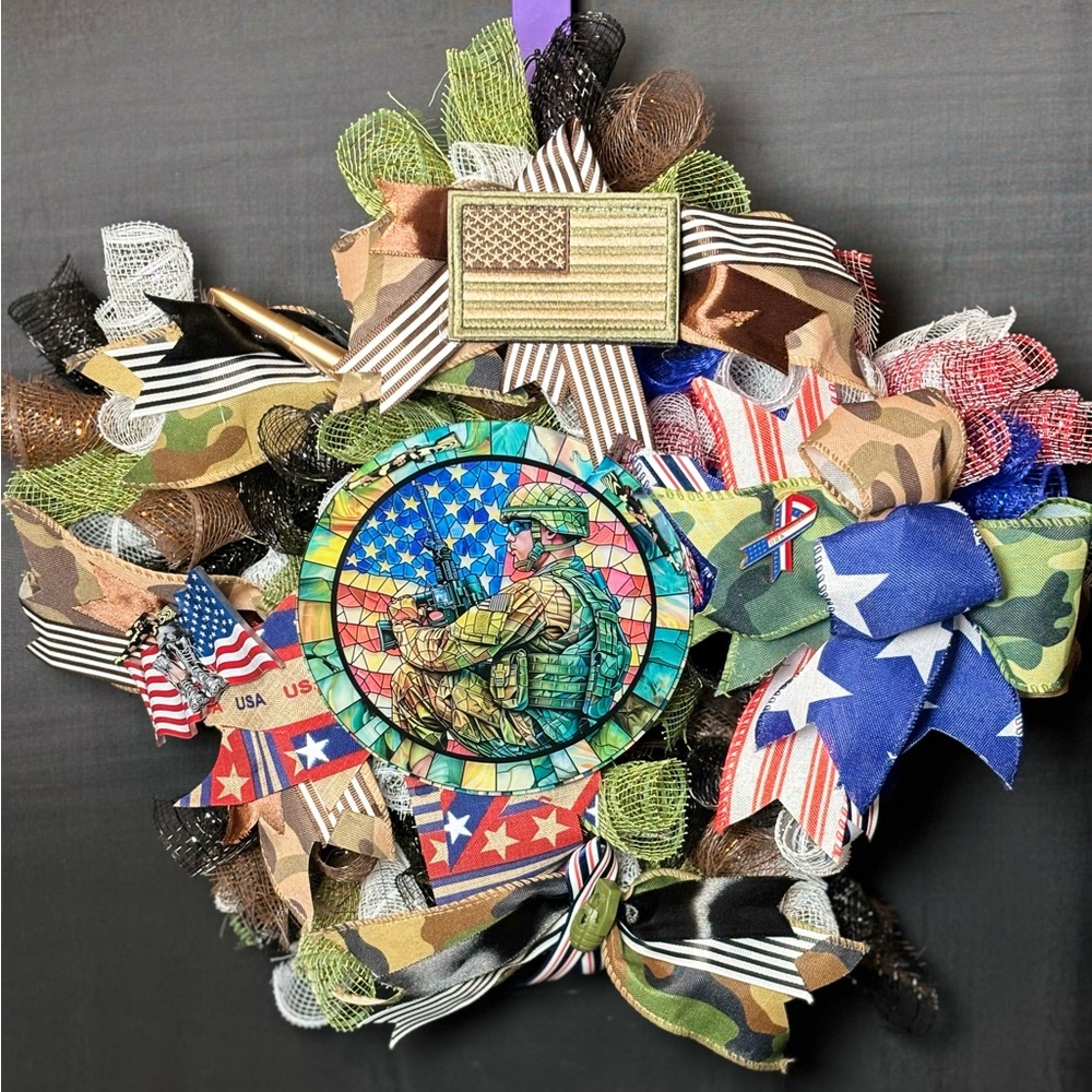 Memorial Day Soldier Wreath